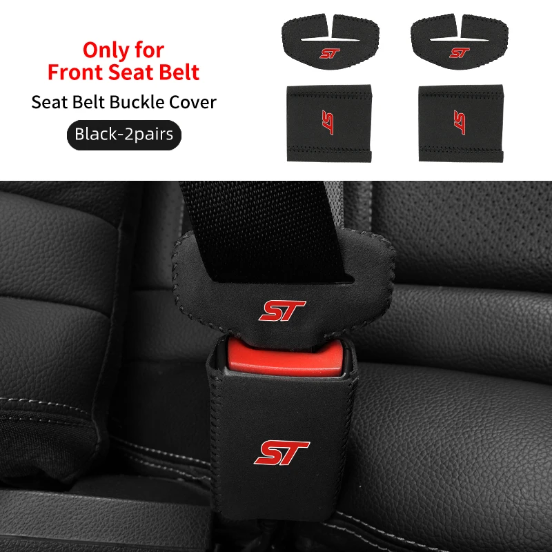 Accessori Per La Protezione Della Copertura Della Fibbia Della Cintura Di Sicurezza Dell'Auto Per Ford St Racing Performance Focus Mk2 Mk3 Fiesta Rang