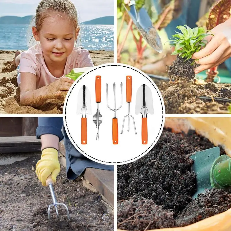 Gardening Tool Set Plant Garden Tool Stainless Steel Floral Gardening Kit Portable Floral Garden Hand Tool Kits For Loosening 3