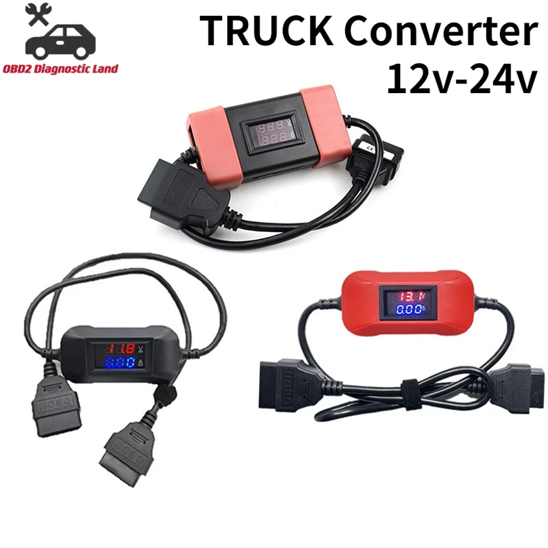 

Best Quality Heavy Duty Truck Diesel OBD2 Adapter Cable OBD 2 Converter Work for Thinkdiag Easydiag Golo DBSCAR 24VTo12V Scanner