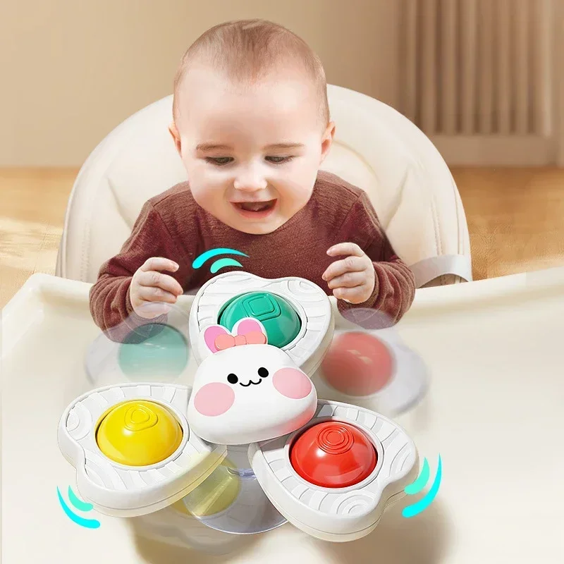 Baby Sucker Spinning Toys Children Bath Montessori Education Rotating 3 Years Bathroom Toys for Toddler Infant Toys for Baby 4