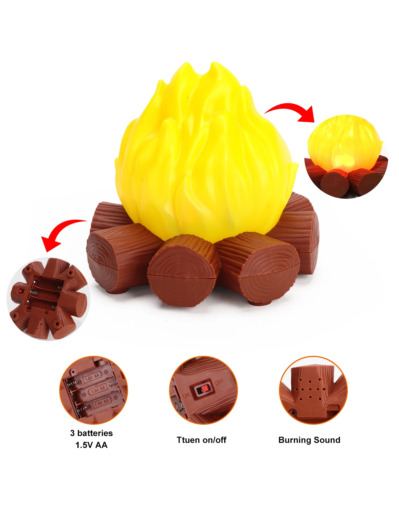 Kids Camping Set Toys Outdoor campfire playset for toddlers Kids Pretend Games Camping Gear Tools 3