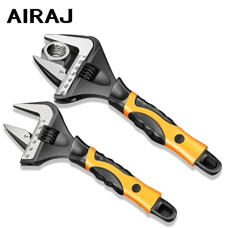 AIRAJ Adjustable Wrench Stainless Steel Universal Spanner Bathroom Wrench Household Large Open High Quality Plumbing Repair Tool BEST SELLERS