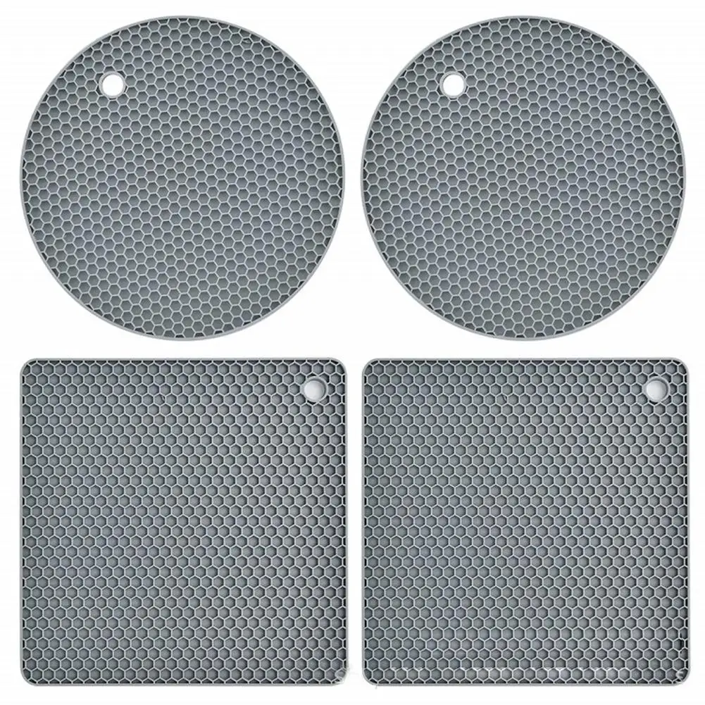 

YOUZI Silicone Pot Coasters Oven Gloves Set Pot Holders Placemats Kitchen Supplies For Cooking Baking Grilling