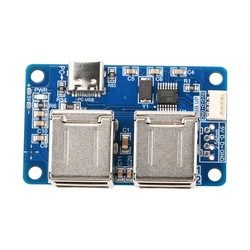 Universal 4 - Port USB 2.0 Type - C Hub with Driver - Free Operation (Blue)