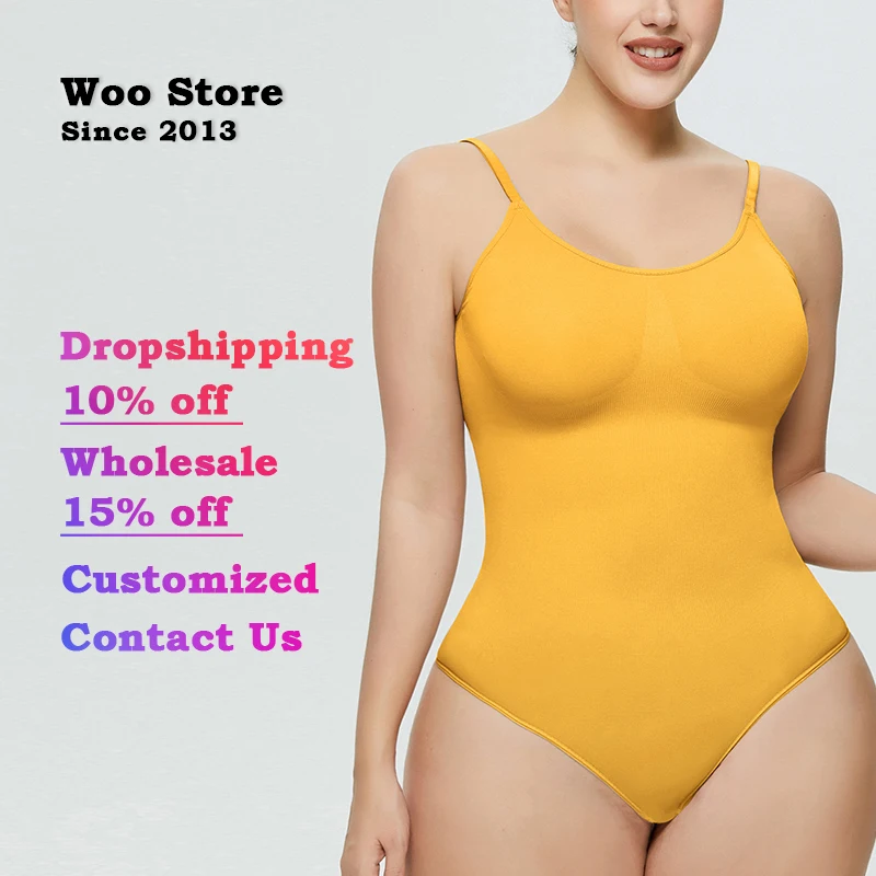 

Woo Store Every Day Bodysuits Women Shapers Slimming Underwear Seamless Camisoles Shapewear Tummy Control Thong WSSS-15