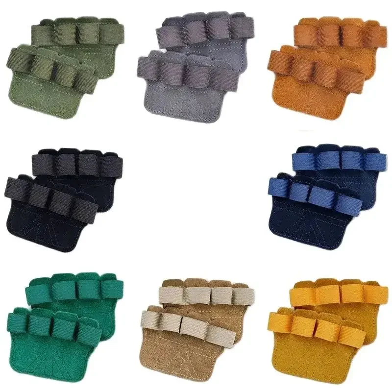 Weight Lifting Training Gloves 1Pair Palm Protection Cowhide Fitness Sports Gymnastics Grips Pull Ups Weightlifting Workout