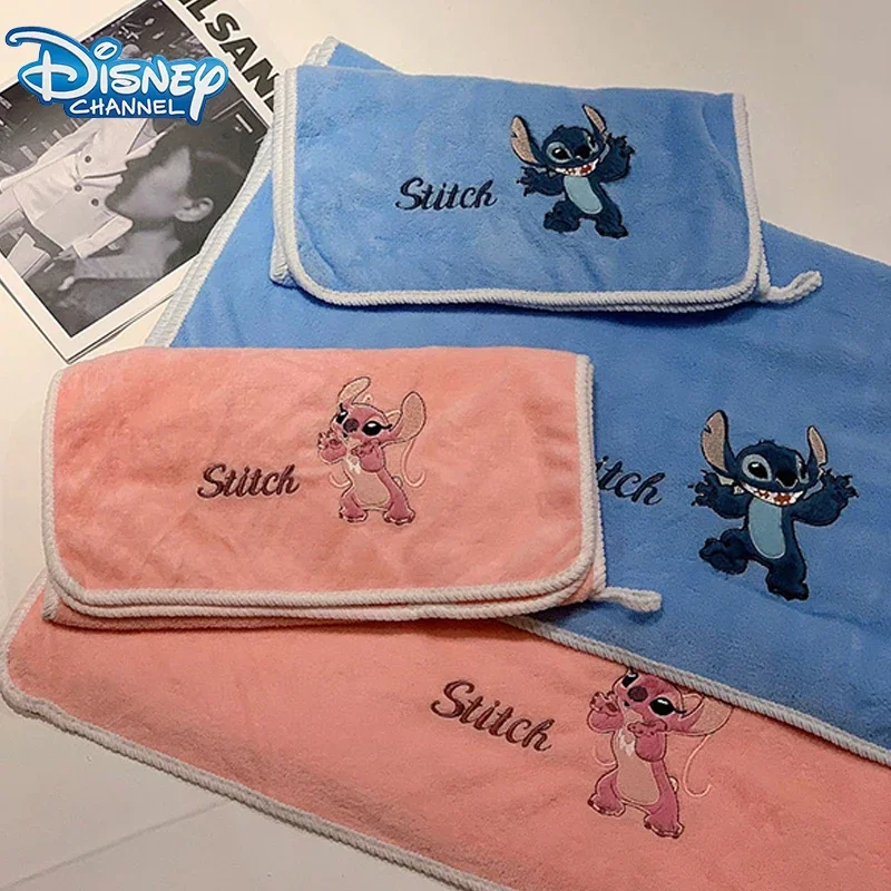 Disney-Juego de toallas de baño Stitch, dibujos animados, lindo Ángel rosa, muebles de baño, Regalos divertidos