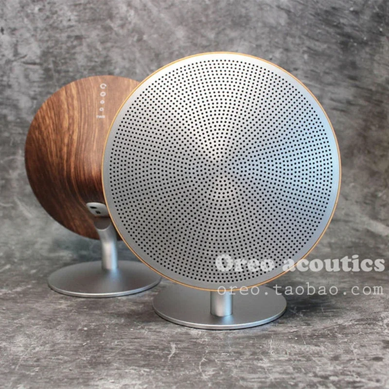 Bookshelf Desktop Wireless Speaker Bluetooth NFC Touch Subwoofer Stereo Speakers Retro Wooden Home Audio AUX Notebook Computer