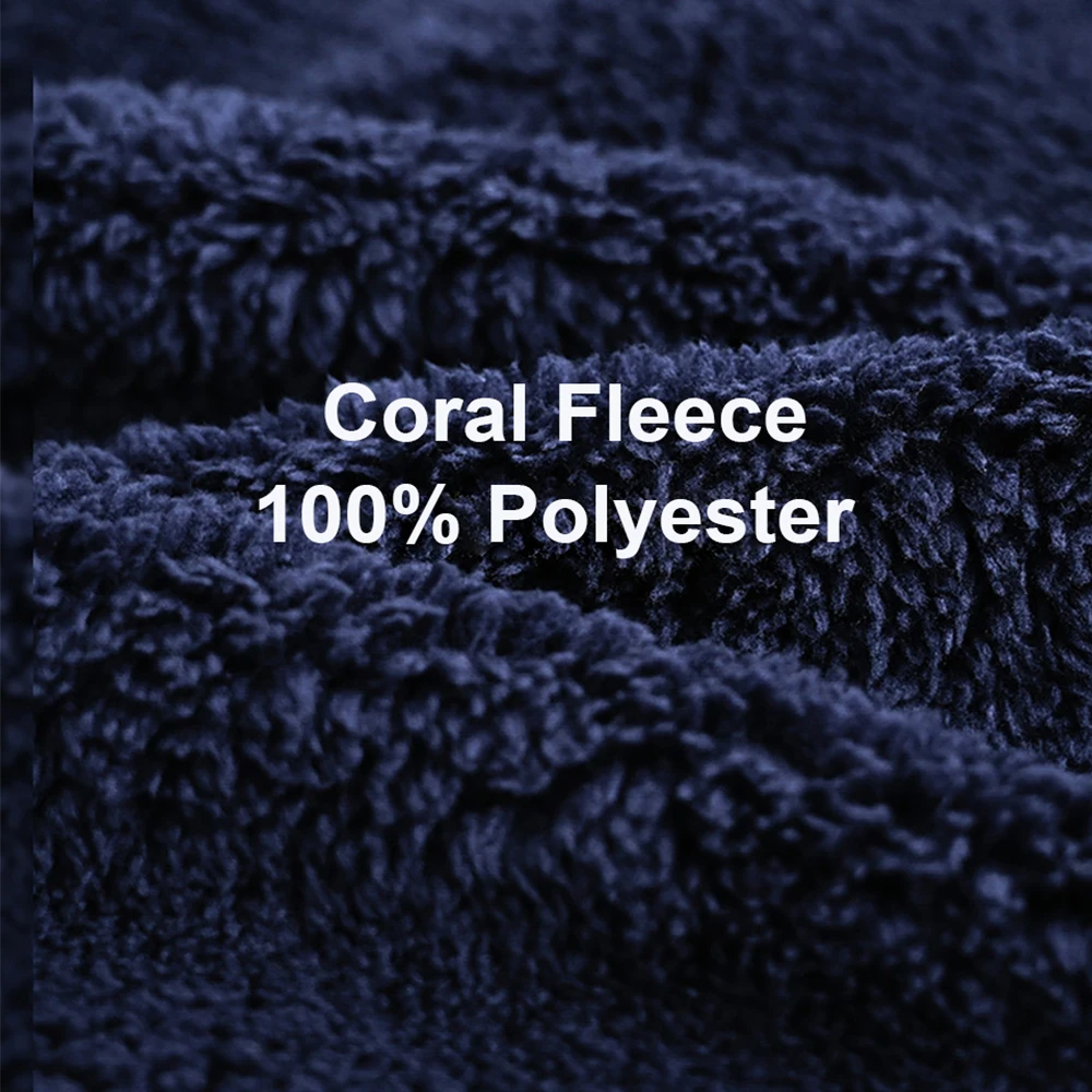 Men's Winter Coral Fleece Thicken Pajamas Warm Zipper Turtleneck Sleepwear Comfortable Loose Soft Pijama Hombre for Sleeping