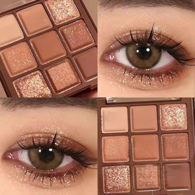 9 Color Glitter Sequin Eyeshadow Palette Christmas Halloween Snowflake Eye Shadow Palette Matte Glitter Shiny Eye Pigment Makeup 5