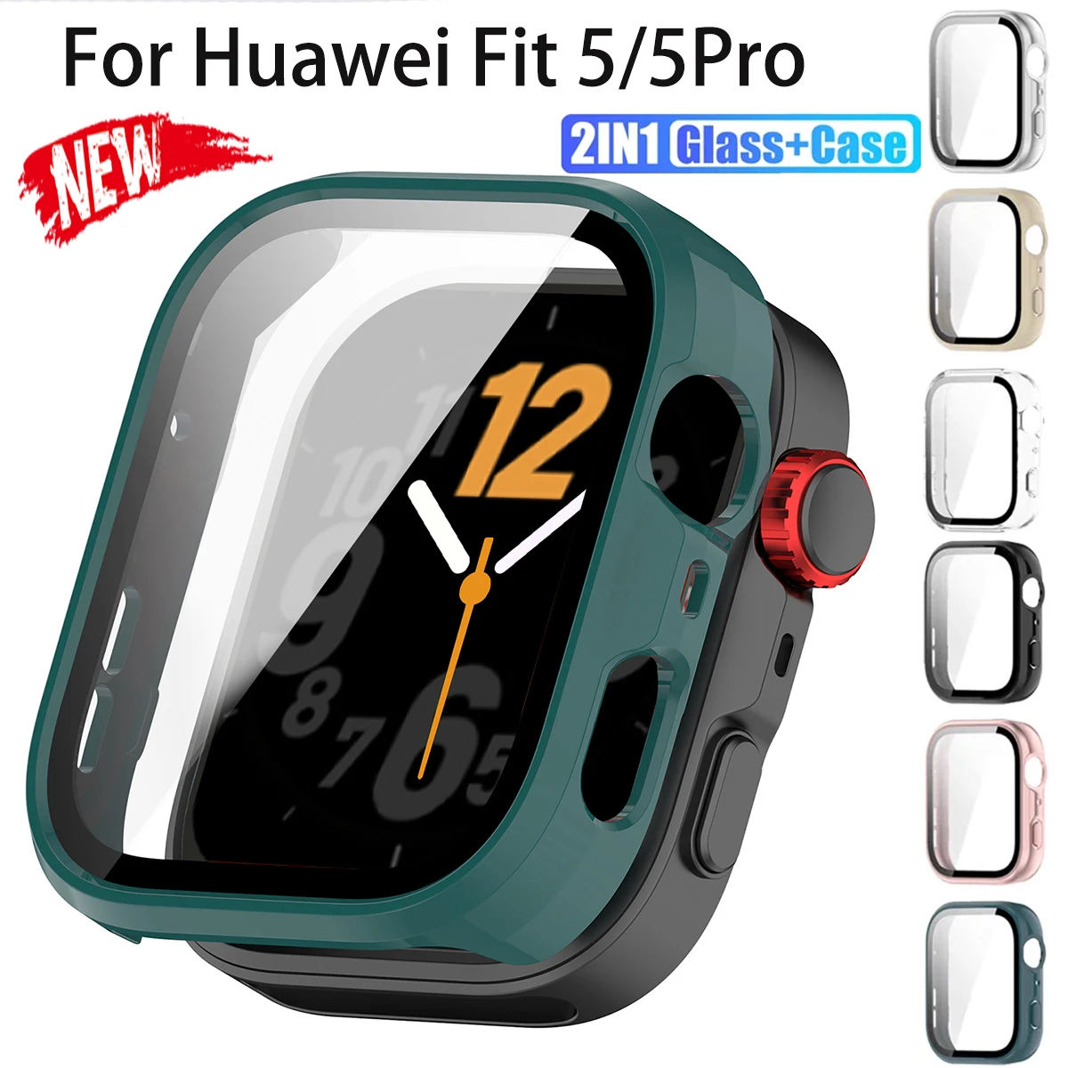 Durable Glass+Tempered Screen Protector & Full Cover Hard PC Bumper Case