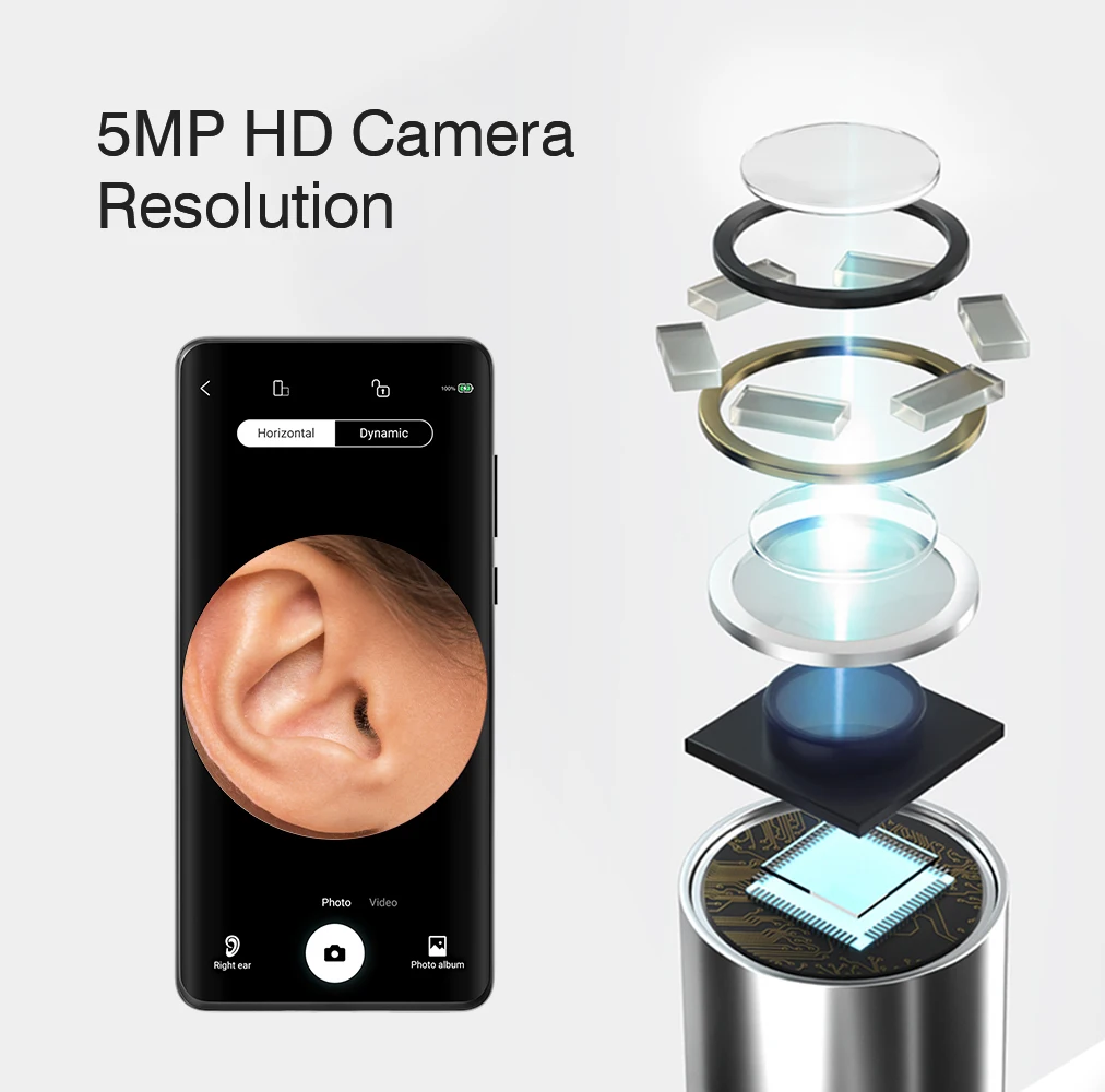 Ear Wax Cleaner Wireless Visual Otoscope WiFi Luminous Earpick With Camera Endoscope Wax Removal Tool