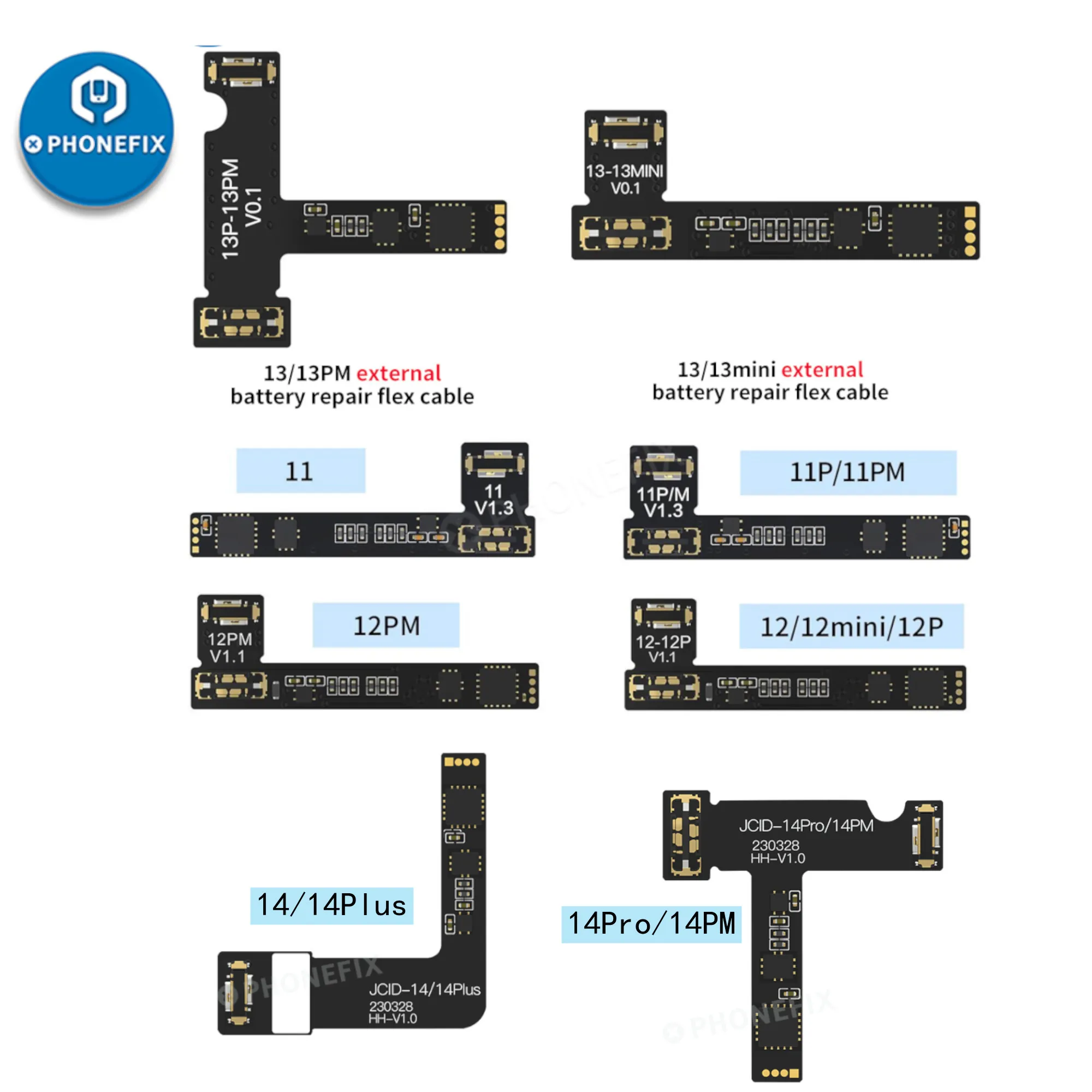Jc V1S Pro V1Se Riparazione Batteria Flex Battery Data Corrector Per Iphone 11-14 Pm Batteria Pop Up Errore Strumento Di Rimozione Avviso Di Salute