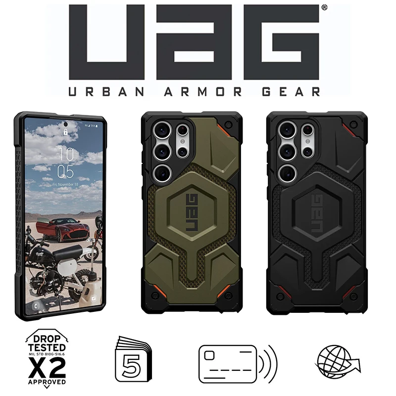 UAG чехол для телефона Monarch для Samsung Galaxy S23 Ultra S23 S23 Plus + прочный чехол с магнитной зарядкой кевлар