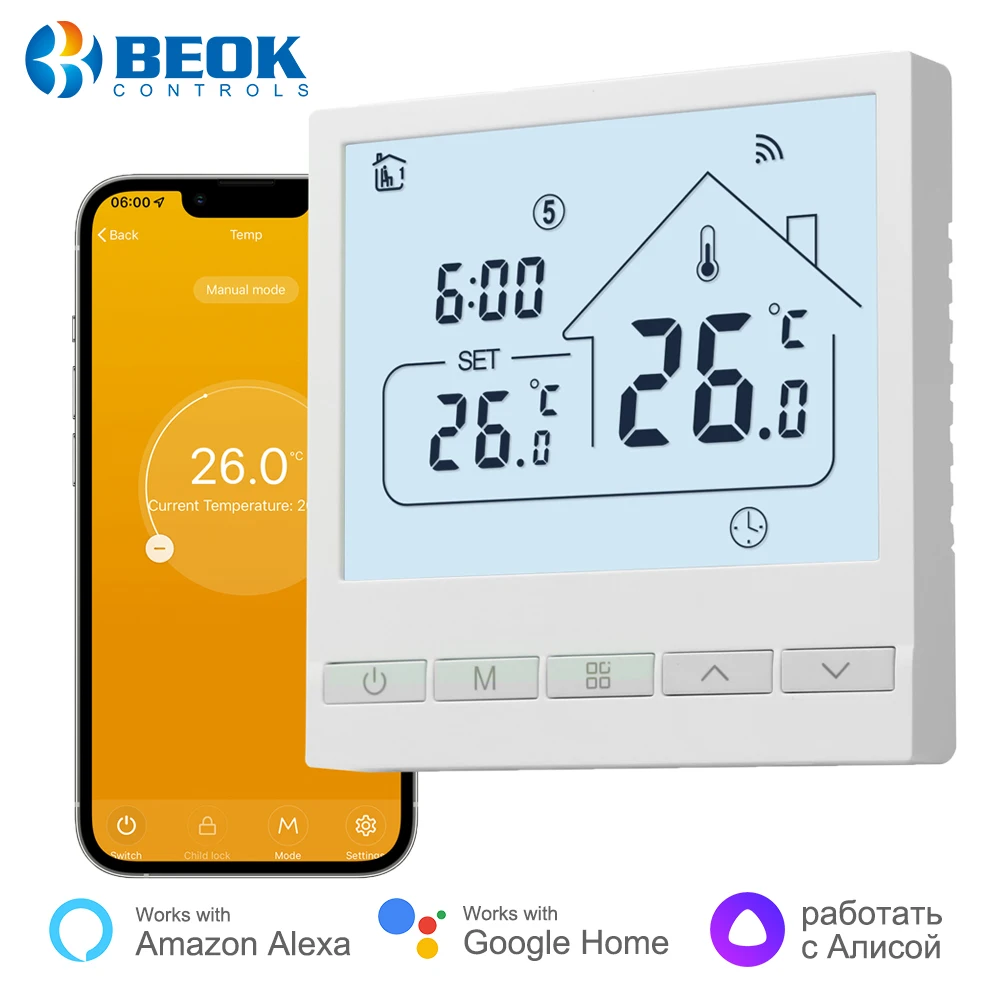 Tuya Wifi Smart Thermostat For Floor Heating Gas Boiler Room Temperature Controller Programmable Works with Alexa Google smart thermostat,smart thermostat socket,temperature controller