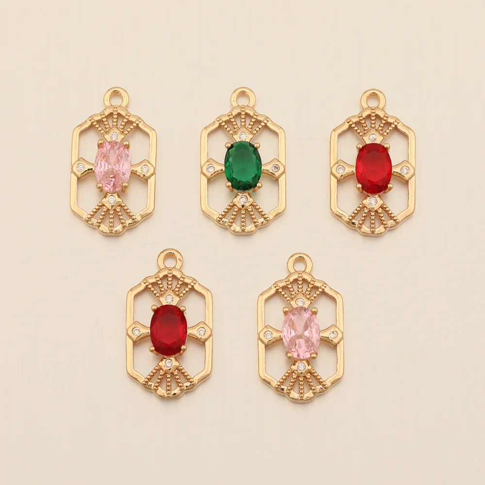Cordial Design 12*21MM 50Pcs Jewelry Findings & Components/Rhinestone Pendant/Geometry Shape/Hand Made/DIY Making/CZ Charms - cordial