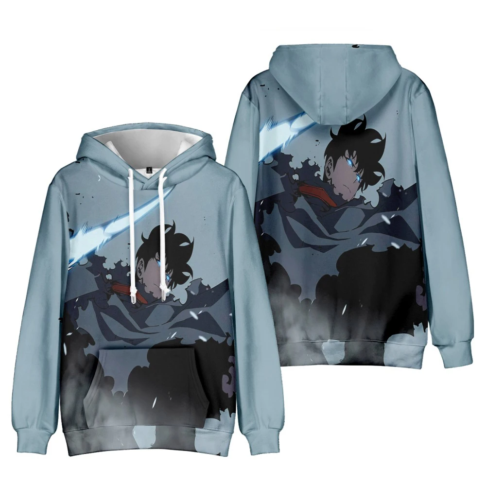 thumbnail image 1 of Sudadera con capucha de manga larga para hombre y mujer, con estampado 3D de Anime Solo Leveling, para otoño, 1 of 5