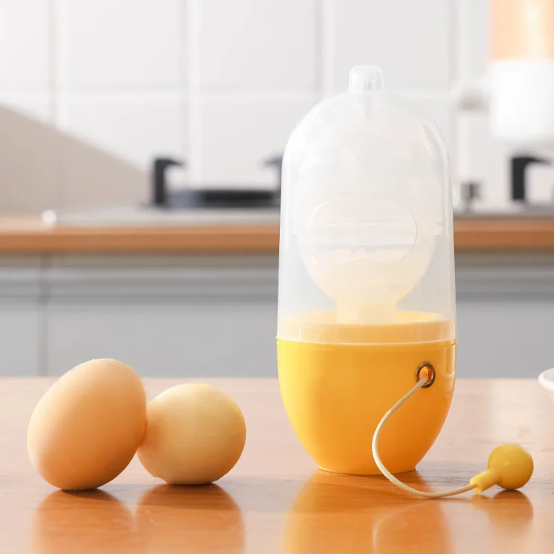 egg beater egg yolk mixer Egg Yolk Shaker Egg Puller Scrambler Gadget Manual Mixing Eggs Spin Maker Household Tool Kitchen Accessories