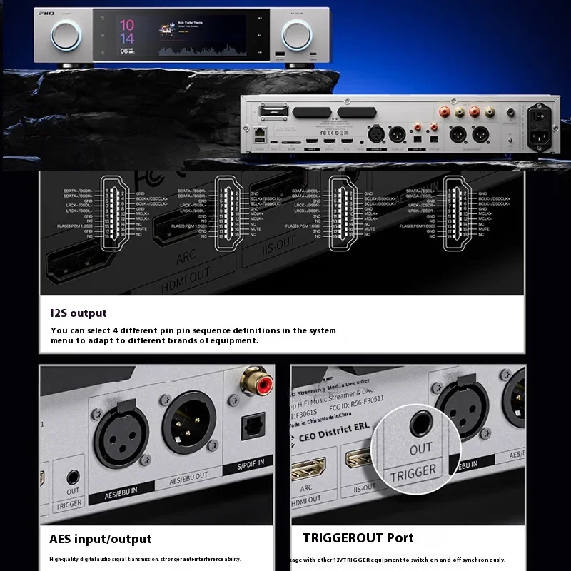 Fiio S15 High-Definition Digital Playback And Decoding All-In-One Machine Desktop Bluetooth DSD Music Player Digital Turntable