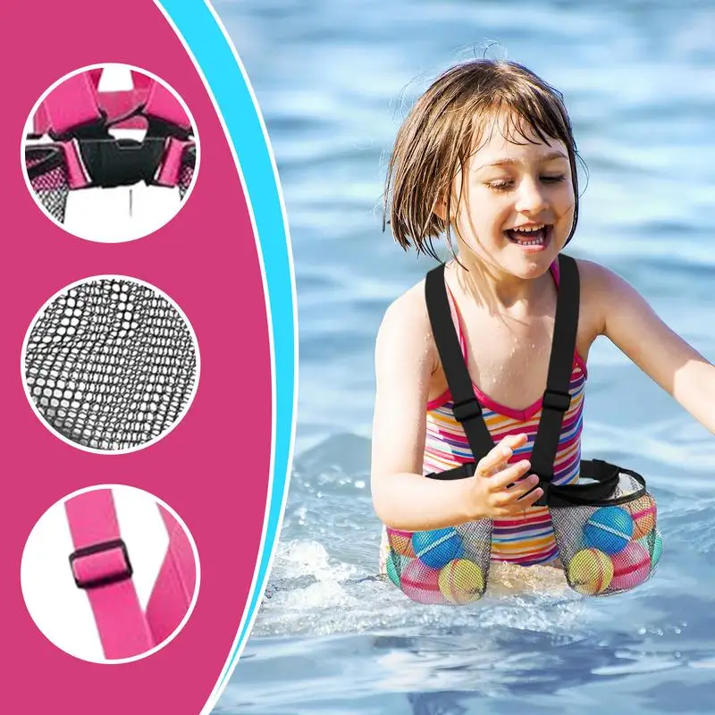Mesh Beach Bag Tote Large Capacity Mesh Backpack Sturdy Buckle Design Travel Tote With Shoulder Strap For Sports Dance Travel