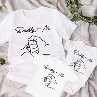 Father and Baby Shirts Family Matching Shirt Dad and Kids Short Sleeve T-shirts Daddy and Son Tees Fathers Day Gift 1