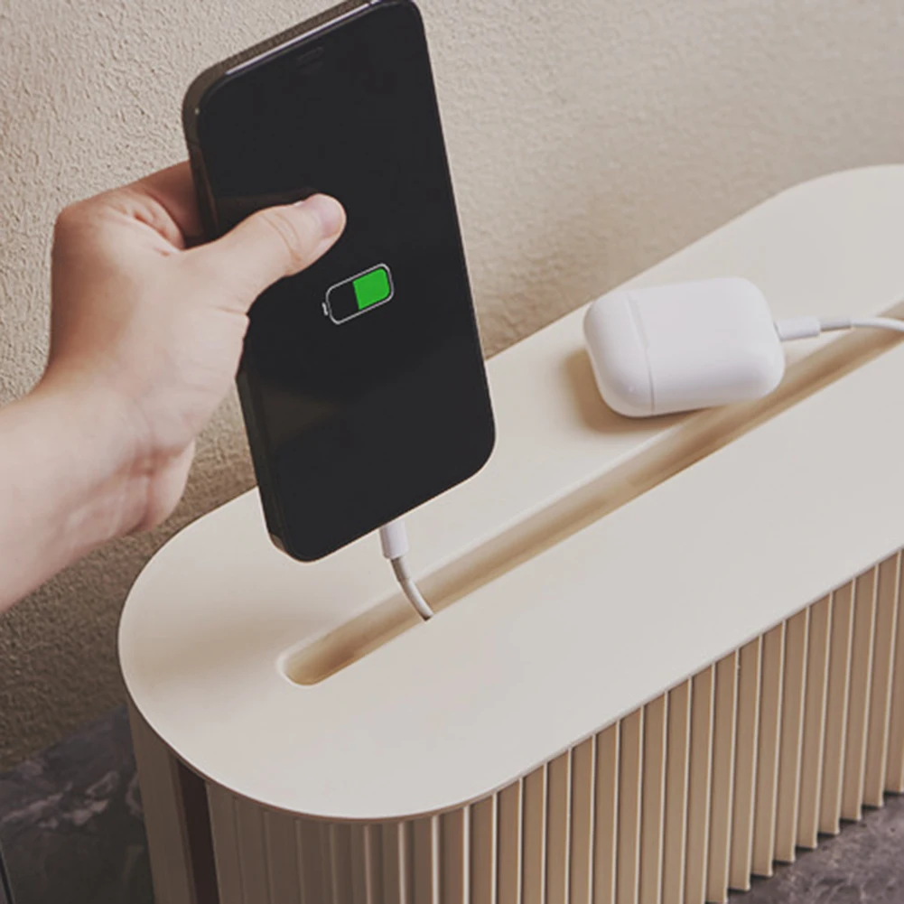 Cable Tidy Box Desktop Cord Organizer Large Capacity Power Stripe Organizer Cord Safety Storage Box for Hiding Messy Cables