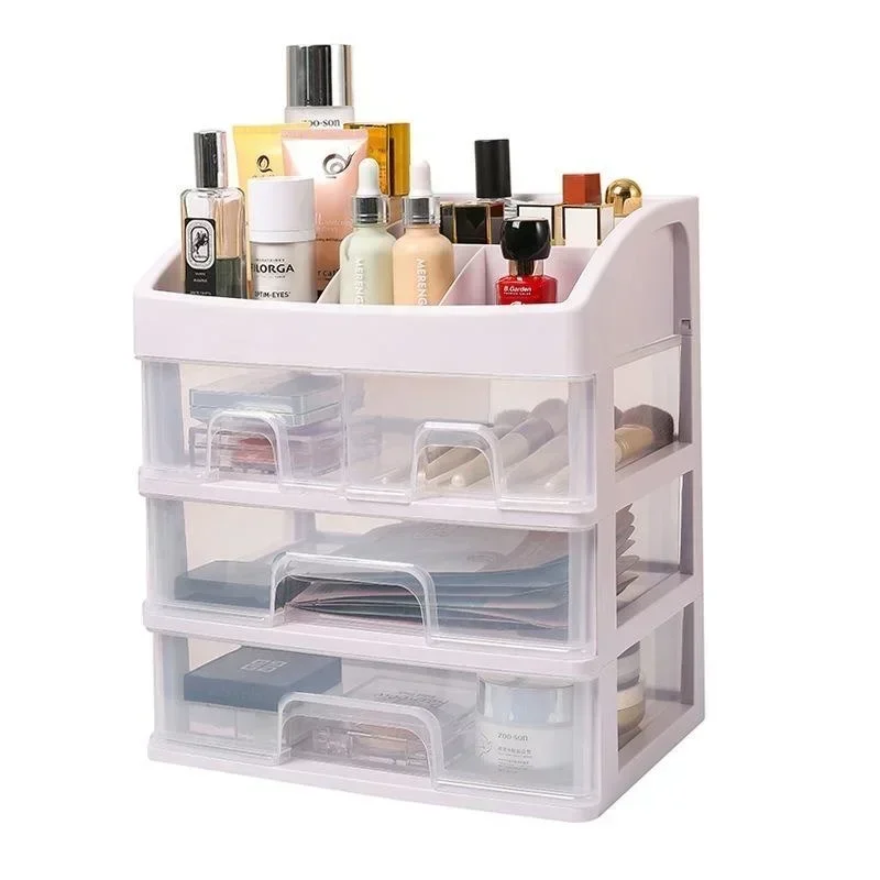 Multi-layer Cosmetic Storage Box Large Capacity Transparent Drawer Jewelry Makeup Organizer Nail Polish Container Desktop 5