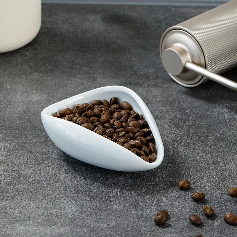 Ceramic Measuring Cup Weighing Easy To Clean Coffee Powder Tray Scale Bean Tray Coffee Powder Bean Measuring Tray coffee accessories coffee powder dish