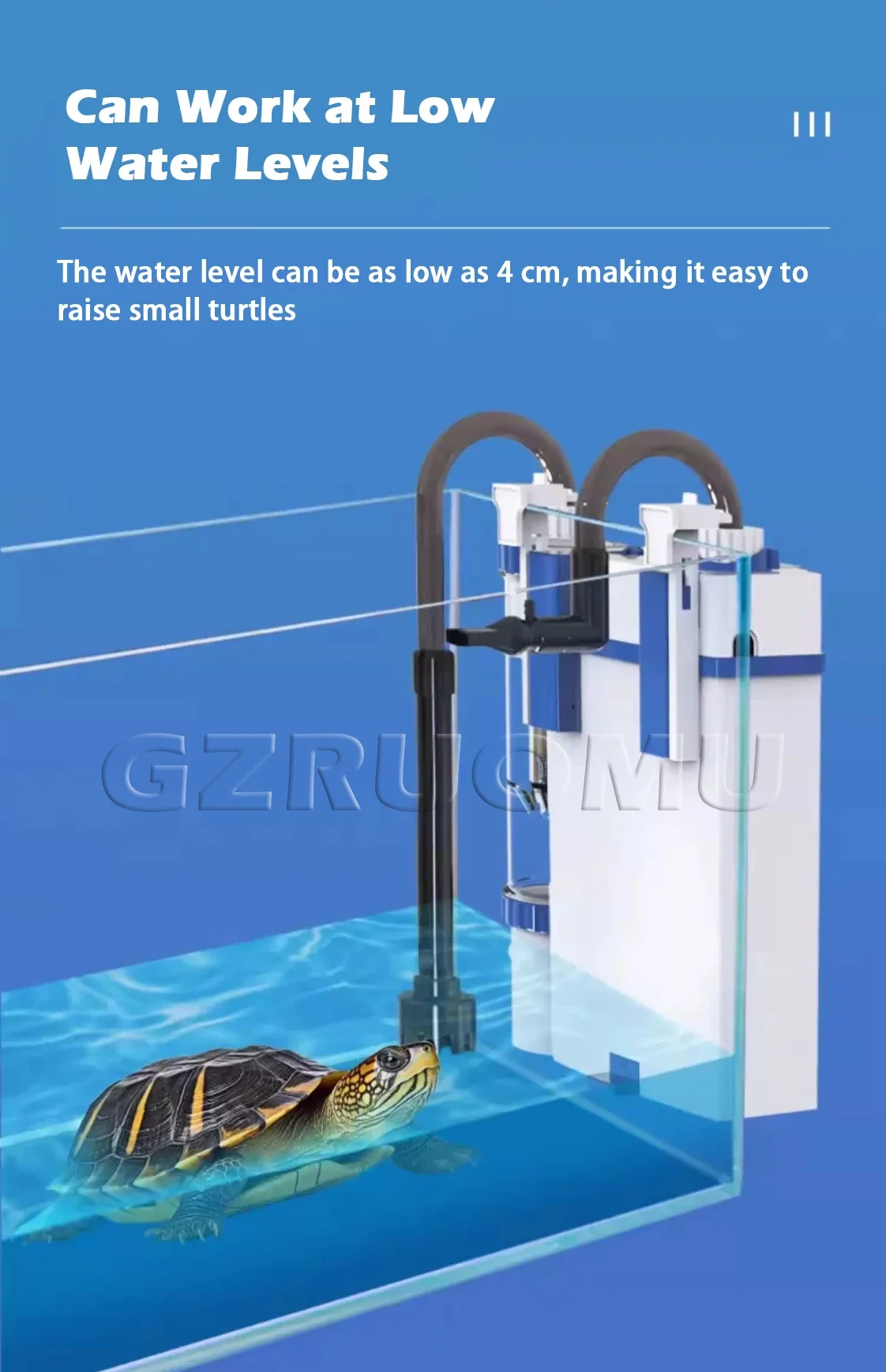 New 3 in 1 Fish Tank Filter YBF-500 Oxygen Filtration Integrated Machine Water P
