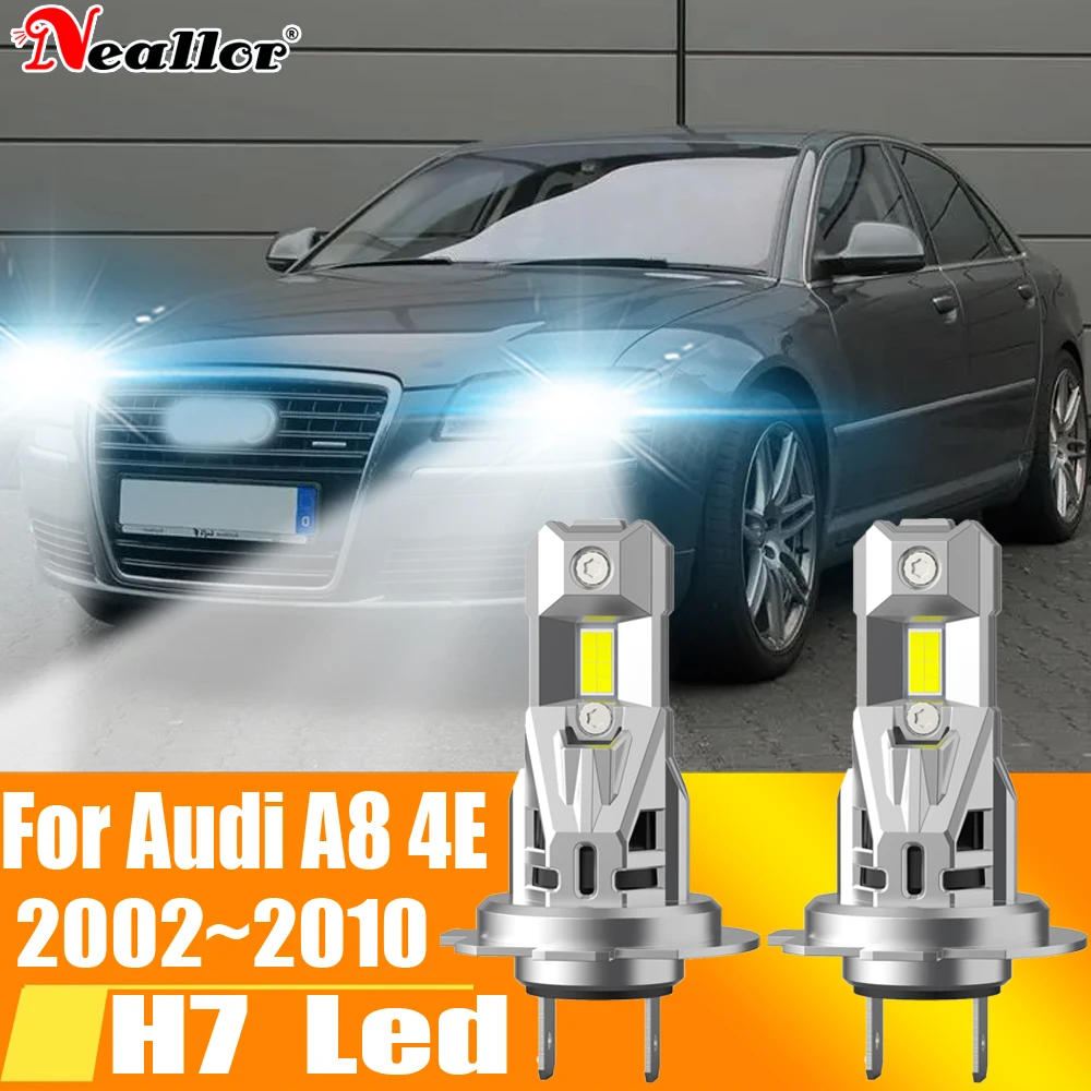 

2 шт., Автомобильные светодиодные лампы H7 Canbus H18 6000K 12 В 55 Вт для Audi A8 4E 2002 ~ 2010