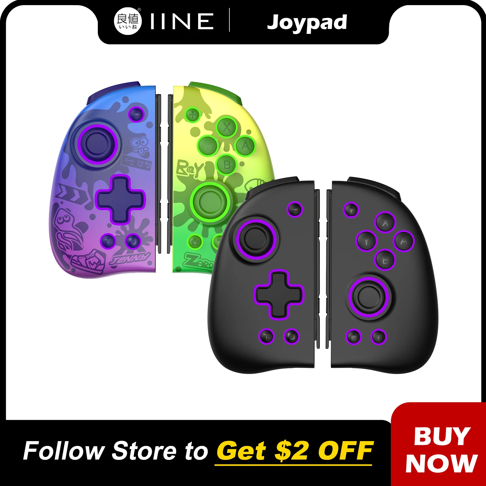 Joypad mecânico personalizado IINE-Neptune, analógico compatível