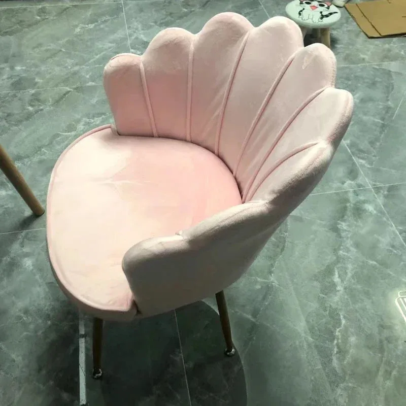 Description Picture 5 of itemSimple Modern Velvet Chair For Home Furniture Backrest Living Room Chair Dining Room Light Luxury Gold Leg Kitchen Dining Chair