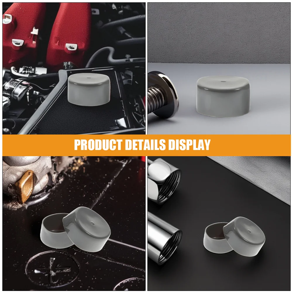 6 Pcs Wheel Bearing Protector for Trailer Car Dust Cap Axle Grey Rubber Caps Boat Covers Replacement