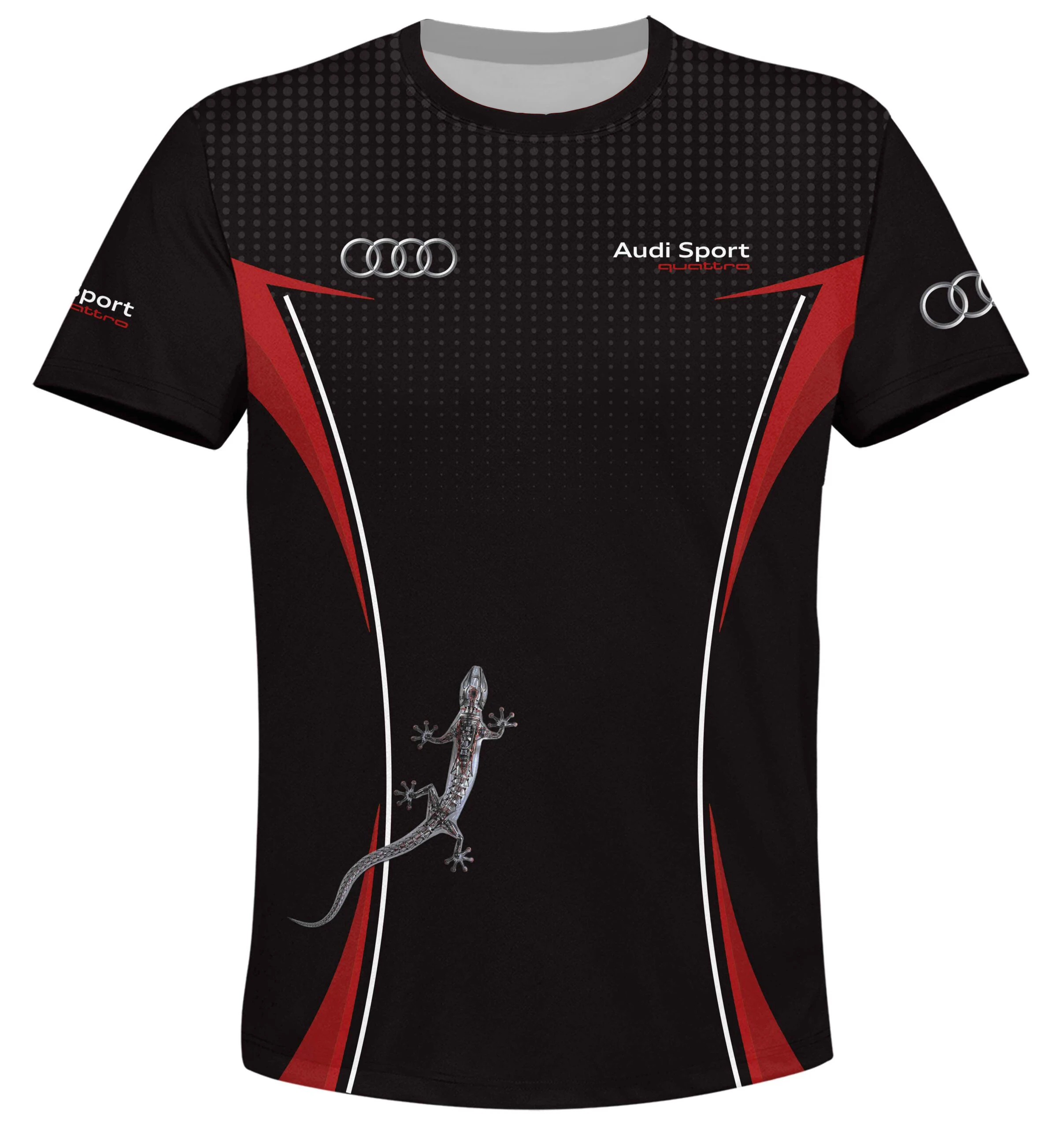 Conjuntos familiares a juego Camisetas de carreras Audi Ropa para hombres y mujeres Camisas de manga corta con cuello redondo Tops suaves y livianos de secado rápido
