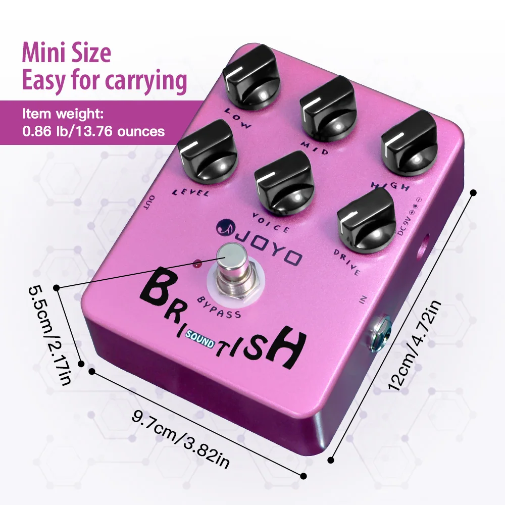 JF-16 BRITISH SOUND Overdrive Guitar Pedal Delivers Warmth and Harmonic Overdriv