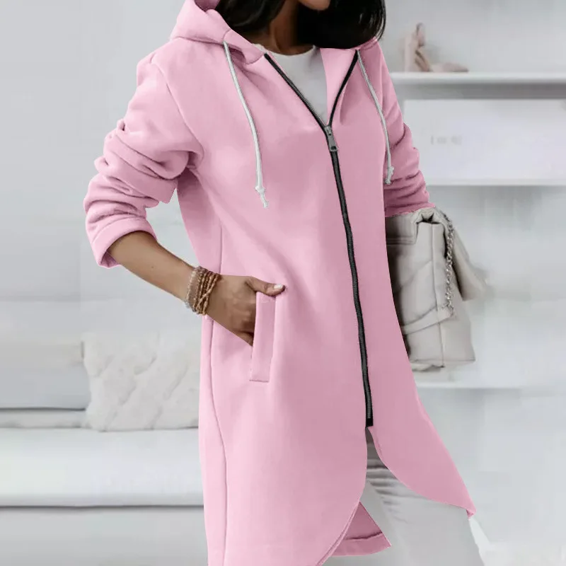 Oversized Zip-Up Streetwear Hoodie Women