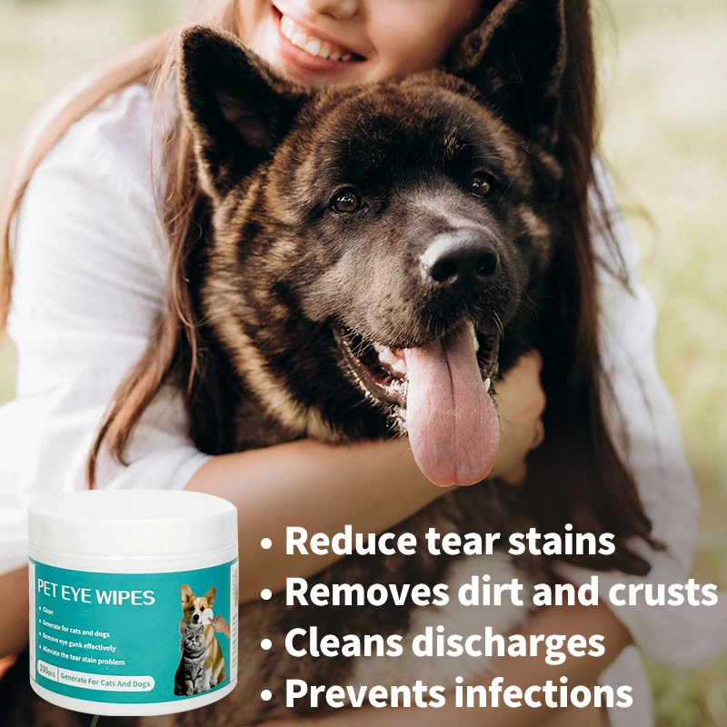 Pet Eye Wipes Cats And Dogs Tearmark Wet Wipes Cats And Dogs Universal No Irritation Cleaning Products 100 Canned pet cleaning wipes