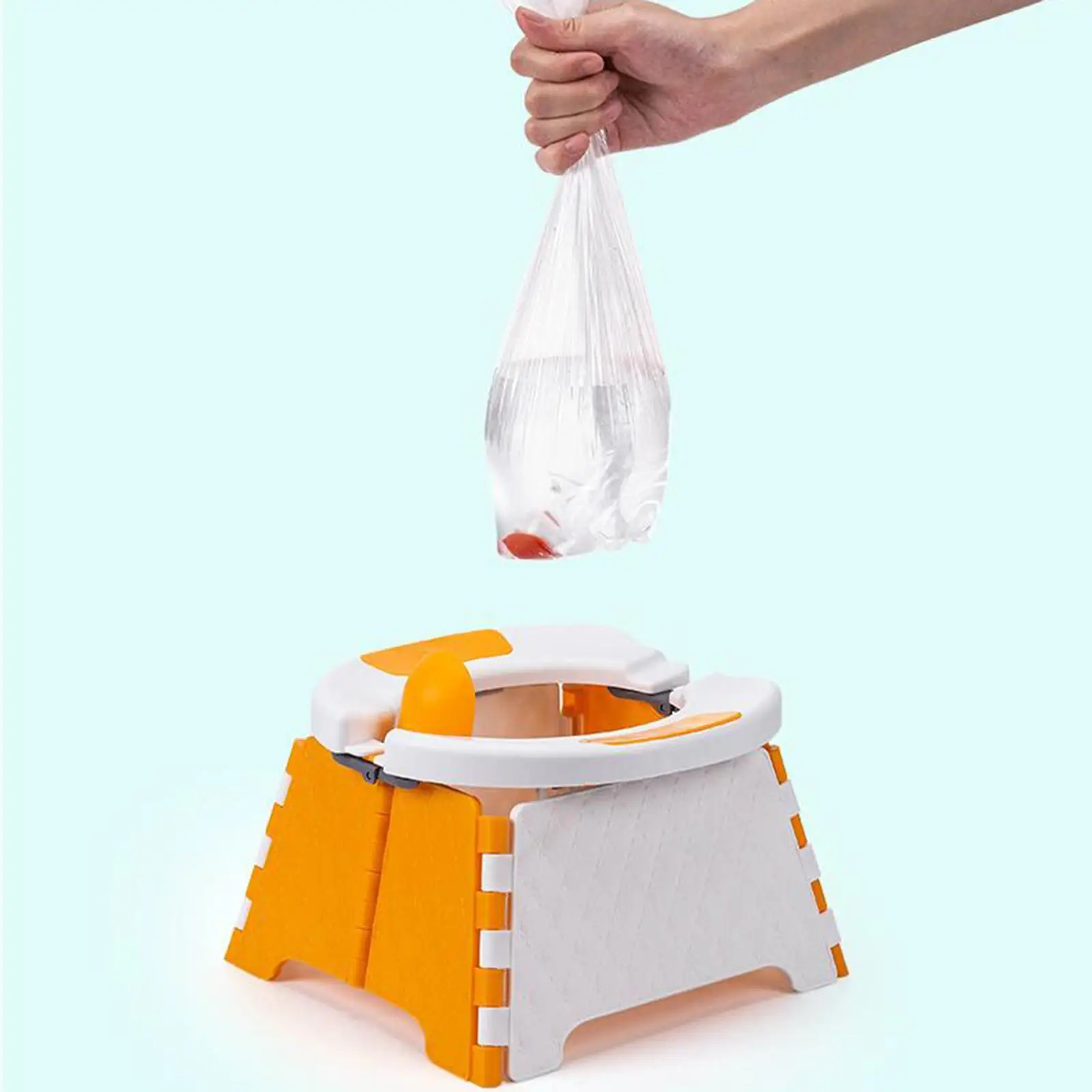 Travel Potty Toilet  Seat Folding  for Toddler Kids Convenient Installation Easy to Carry Around Suitable for Different Ages 4