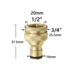 Irrigation Garden Hose Connector Brass 1/2" 3/4" 5/8" 1" Water Tube Stop Fitting Water Gun Nipple Watering Tap Pipe Coupler 4