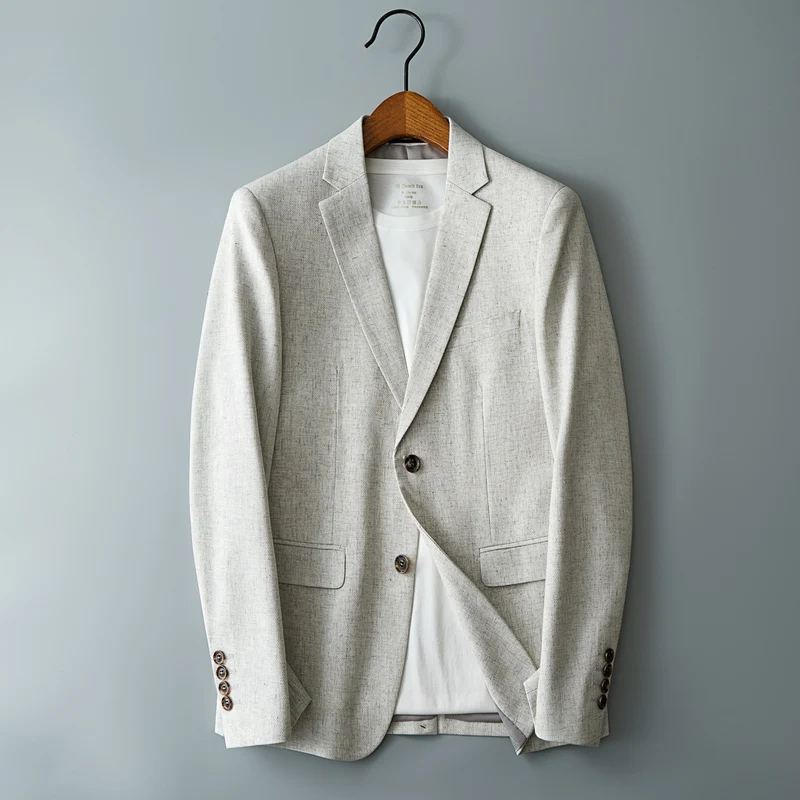 T144 Men's spring and autumn new sweat-absorbent breathable casual Korean style slim suit jacket