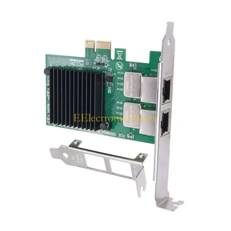 B03C I350-T2 PCI 기가비트 네트워킹 IEEE 802.1P PCIE 1000Mbps 데스크탑 RJ45 이더넷 어댑터 카드 RJ45 2 포트