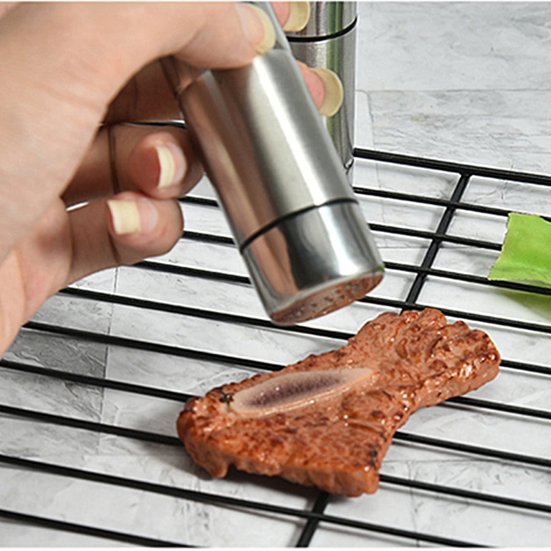 Stainless Steel Mini Salt Shaker Multifunctional Pepper Shakers Creative Spice Spreader Jars Kitchen Seasoning Tools for Outdoor seasoning jar,salt shaker,spices bottle,salt pepper shakers