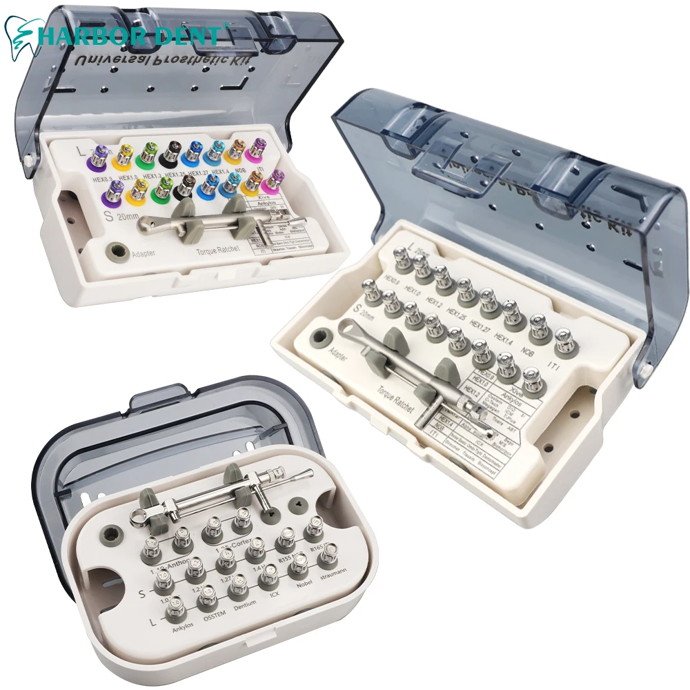 1 セット歯科インプラントトルクレンチドライバー補綴キット 10-70NCM