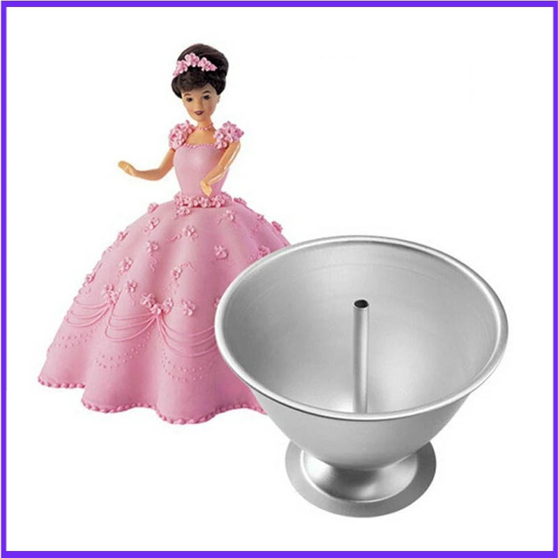 

Princess baking pan Cake Pan Aluminium Forma De Bolo W/ Doll Princess Girls Skirt Fondant Cake Decorating Tool For Cozinha