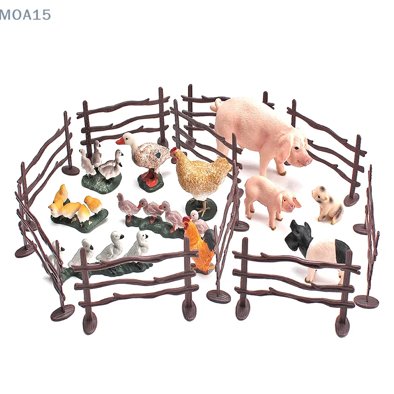 

DIY Kids Toys Simulation Animals Farm Poultry Fence Models Pasture Zoo Figurines Captive Fence Wild Wolf Guardrail