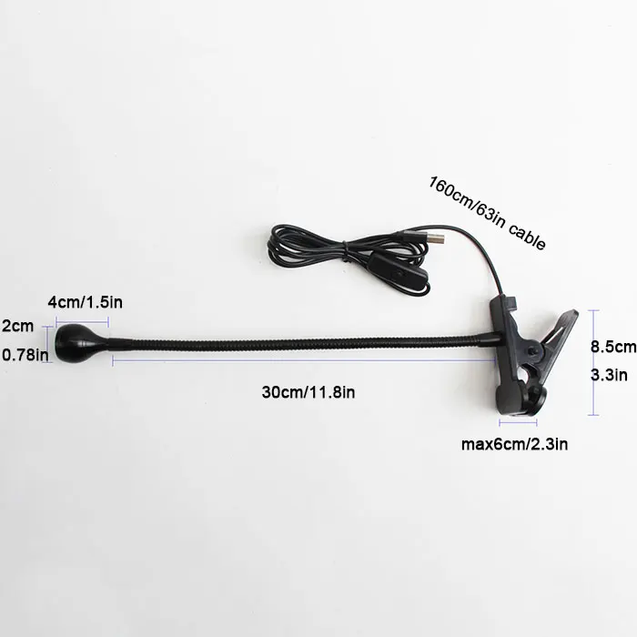 Description Picture 4 of itemLED Black Light Clamp Light with USB 3W 395nm Portable Gooseneck Lamp for UV Gel Nail Pet Urine Detection,UV Glue Curing Repair