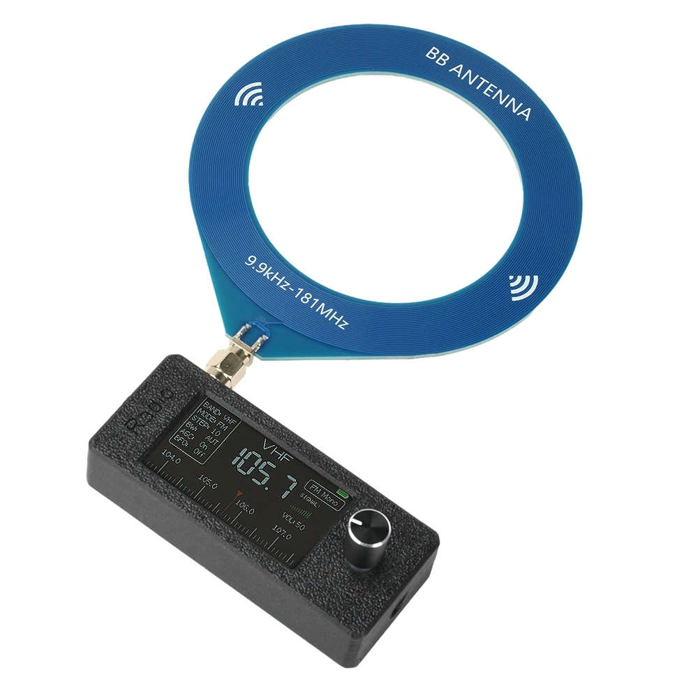 SI4732 Pocket Radio Ontvanger 0.5-108MHz Full Band Broadcasting LSB USB AM FM Mini Radio met 1.9 inch IPS HD-scherm ESP32-S3 Controle 800mAh Batterij Loop Antenne