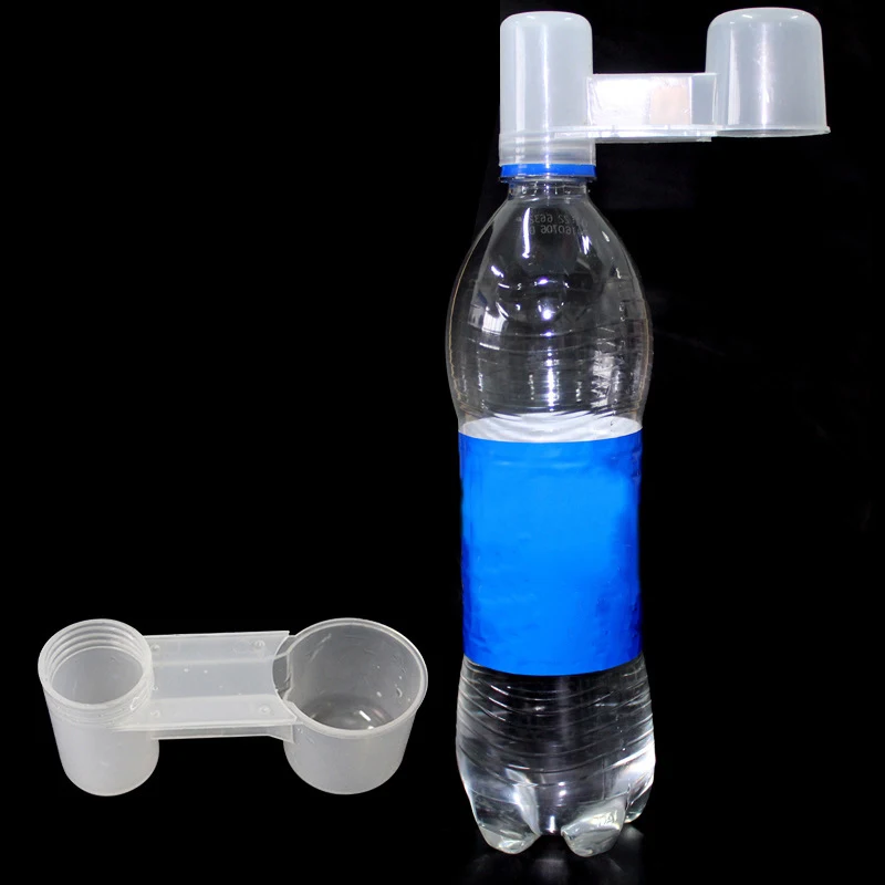 

1Pcs Portable Plastic Clear Water Bottle Bird Feeder Drinker Cup Bird Cage Accessories Drinking Feeding Trough Water Bowl New