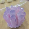 800g New ！！Hot order Beautiful pink Ghost phantom Quartz Crystal Cluster Healing Specimen 1pcs 3