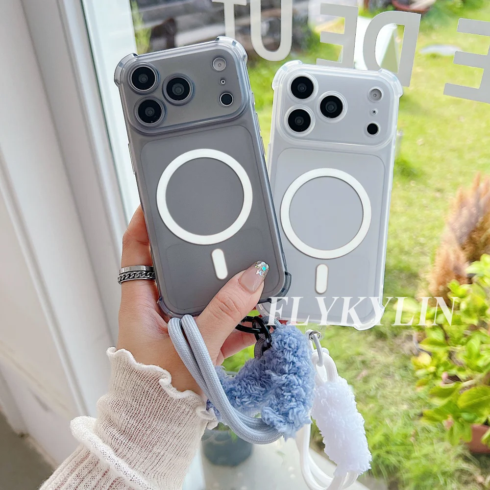 Magnetic Rechargeable Protective Case with Plush Hand Strap